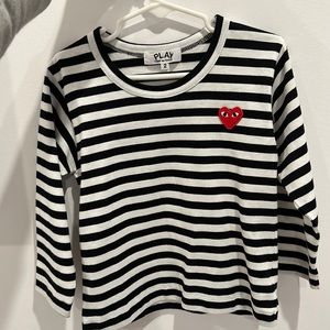 ❤️‍🔥FLASH SALE❤️‍🔥 Comme Des Garçon Play Classic Stripe Top 2T-3T